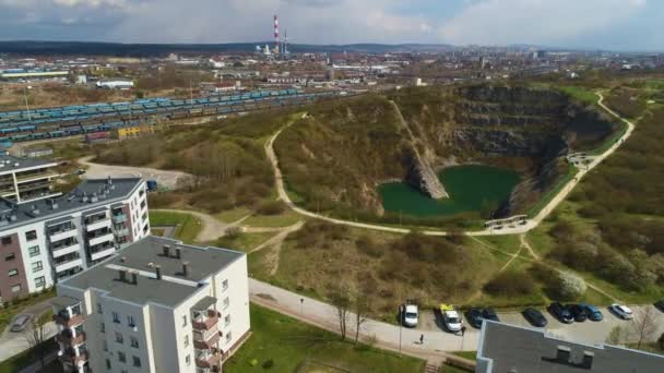 Rock Reserve Slichowice Panorama Kielce Rezerwat Skalny Aerial View Poland — ストック動画