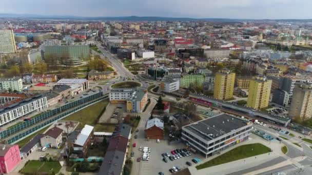 Rondo Turbinowe Aerial View Poland Высококачественные Кадры — стоковое видео