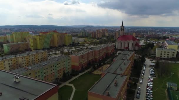 Panorama Sunny Hill Kielce Sloneczne Wzgorze Aerial View Poland High — Stok Video