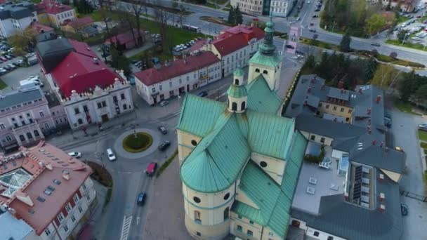 Basilica Garden Rzeszow Bazylika Ogrody Aerial View Poland High Quality — Video