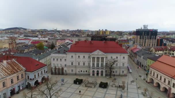 Centrum Kielce Urzad Miasta Aerial View Poland High Quality Footage — Stock video