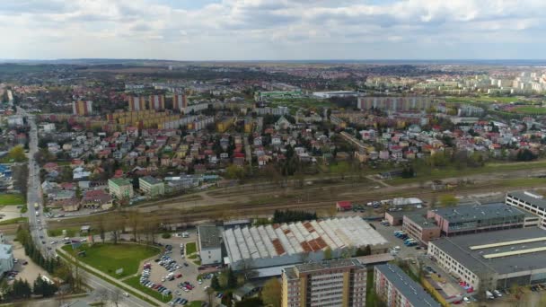 Beautiful Panorama Rzeszow Aerial View Poland High Quality Footage — 비디오