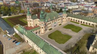 National Museum Kielce Muzeum Narodowe Aerial View Poland. High quality 4k footage