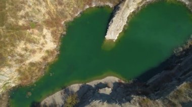 Rock Reserve Slichowice Panorama Kielce Rezervat Skalny Aerial View Poland. Yüksek kalite 4k görüntü