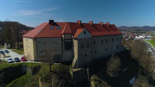 Château Royal Musée Sanok Zamek Krolewski Vue Aérienne Pologne Images — Video