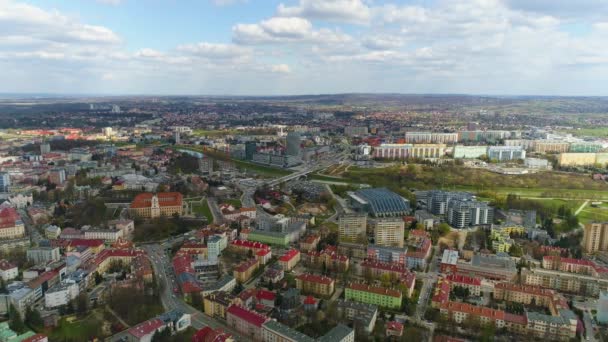Güzel Panorama Rzeszow Hava Manzarası Polonya Yüksek Kalite Görüntü — Stok video