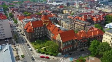 University Of Silesia Katowice Uniwersytet Slaski Aerial View Poland. High quality 4k footage