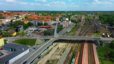 Viaduct Of The Cursed Soldiers Opole Wiadukt Aerial View Poland. High quality 4k footage