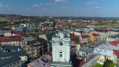 Çanlar ve Borular Müzesi Panorama Przemysl Hava Görüntüsü Polonya. Yüksek kalite 4k görüntü