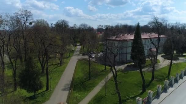 Lubomirski Park Przemysl Aerial View Poland High Quality Footage — Stok Video