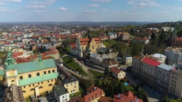 Monastery Orders Przemysl Klasztor Zakonu Aerial View Poland High Quality — Wideo stockowe