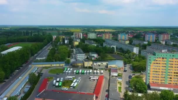 Panorama Apartment Olawa River Aerial View Poland High Quality Footage — Vídeo de Stock