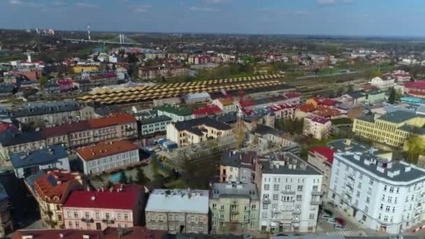 Panorama Estação Ferroviária Przemysl Glowny Stacja Vista Aérea Polónia Imagens — Vídeo de Stock