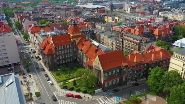 University Silesia Katowice Uniwersytet Slaski Aerial View Poland High Quality — Video