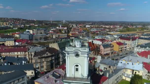 Museum Bells Pipes Panorama Przemysl Aerial View Poland 고품질 — 비디오