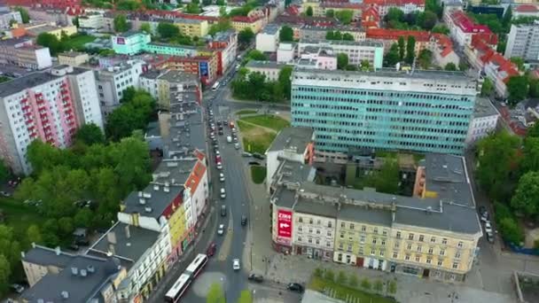 Provincial Office Square Kopernika Opole Plac Aerial View Poland Vysoce — Stock video