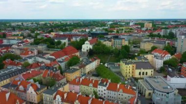 Upper Castle Opole Zamek Gorny Aerial View Poland. High quality 4k footage