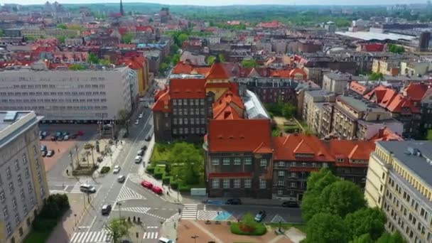 Університет Сілезії Katowice Uniwersytet Slaski Aerial View Poland Кадри Високої — стокове відео