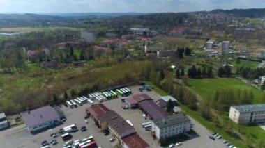 Panorama Dağları Przemysl Havacılık Görünümü Polonya. Yüksek kalite 4k görüntü