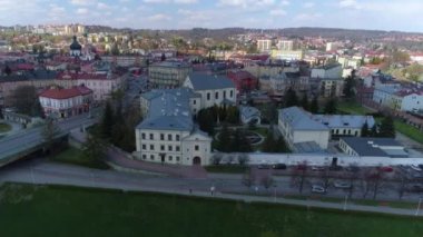 Benedictine Abbey Przemysl Opactwo Benedyktynek Aerial View Poland. High quality 4k footage