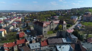 Building Of The Former Greek Catholic Theological Seminary Przemysl Aerial View Poland. High quality 4k footage