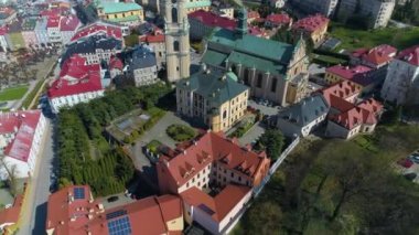 Basilica Katedral Meydanı Przemysl Plac Katedralny Hava Görüntüsü Polonya. Yüksek kalite 4k görüntü