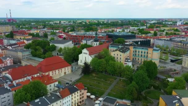 Upper Castle Opole Zamek Gorny Aerial View Poland High Quality — Stok video