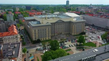 Silezya Voyvoda Ofisi Katowice Urzad Wojewodzki Hava Görüntülü Polonya. Yüksek kalite 4k görüntü