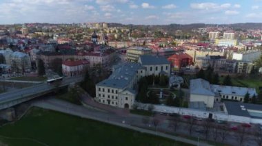 Timelapse Benedictine Abbey Przemysl Opactwo Benedyktynek Aerial View Poland. High quality 4k footage