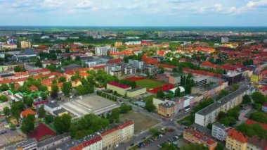 Beautiful Landscape Opole Aerial View Poland. High quality 4k footage