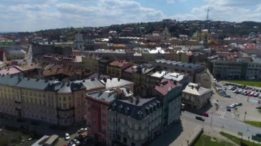 Fish Square Przemysl Plac Rybi Aerial View Poland. High quality 4k footage