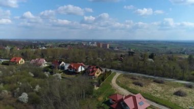 Panorama Dağları Przemysl Havacılık Görünümü Polonya. Yüksek kalite 4k görüntü