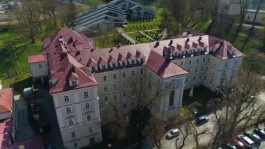 Higher Spiritual Seminary Przemysl Seminarium Duchowe Aerial View Poland. High quality 4k footage
