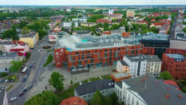 Мбаппе Торговый Центр Opole Candlowe Aerial View Poland Высококачественные Кадры — стоковое видео