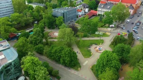 Πλατεία Ελευθερίας Opole Plac Wolnosci Aerial View Poland Υψηλής Ποιότητας — Αρχείο Βίντεο