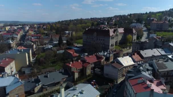 Building Former Greek Catholic Theological Seminary Przemysl Aerial View Poland — Wideo stockowe