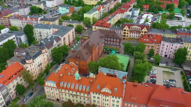 District Court Opole Sad Okregowy Aerial View Poland High Quality — Stock Video