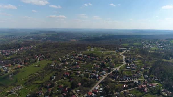 横越Przemysl Krzyz Zniesieniu Aerial View Poland山 高质量的4K镜头 — 图库视频影像