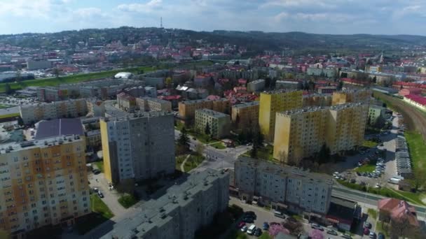 Przemysl Hava Manzarası Polonya Giden Yol Yüksek Kalite Görüntü — Stok video