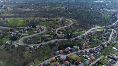 Tepedeki Podwinie Przemysl Hava Görüntüsü Polonya. Yüksek kalite 4k görüntü