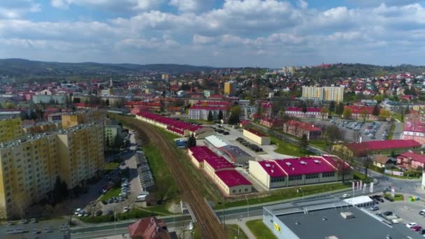 波兰的领土防卫旅Przemysl Aerial View 高质量的4K镜头 — 图库视频影像