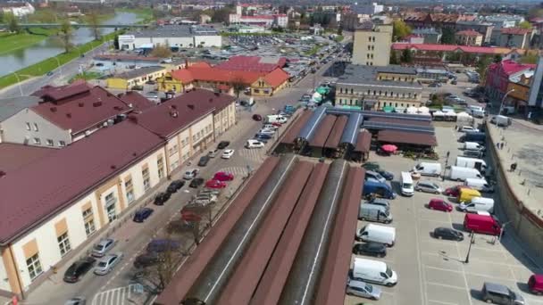 绿色市场Przemysl Zielony Rynek Aerial View Poland 高质量的4K镜头 — 图库视频影像