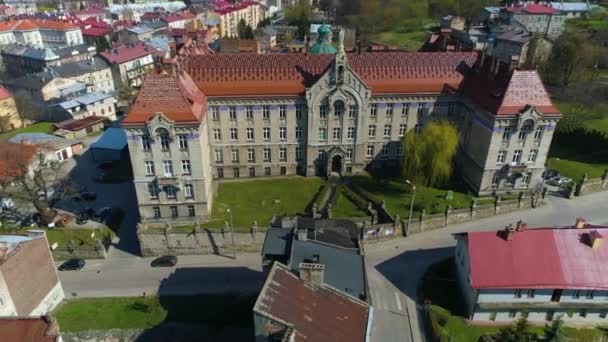 Building Former Greek Catholic Theological Seminary Przemysl Aerial View Poland — Wideo stockowe