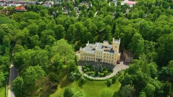 Дворец Свендзице Палац Вид Польшу Воздуха Высококачественные Кадры — стоковое видео