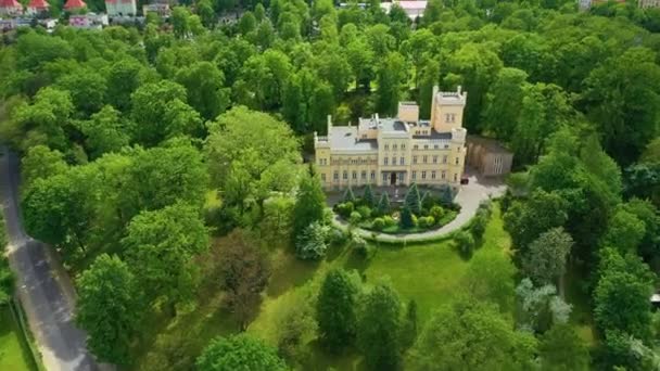 Seidl Palace Swiebodzice Palac Seidlow Aerial View Poland High Quality — Stok video