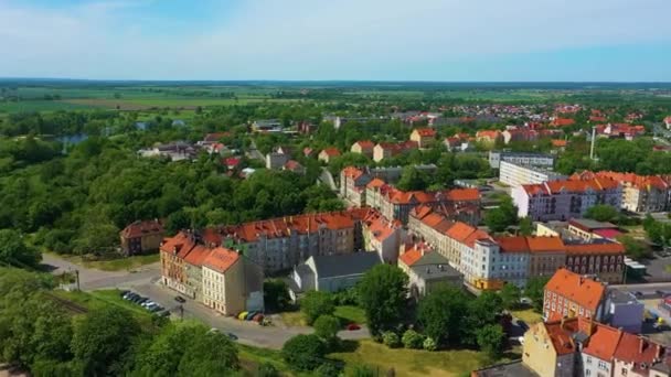 North Panorama Legnica Air View Poland Кадри Високої Якості — стокове відео