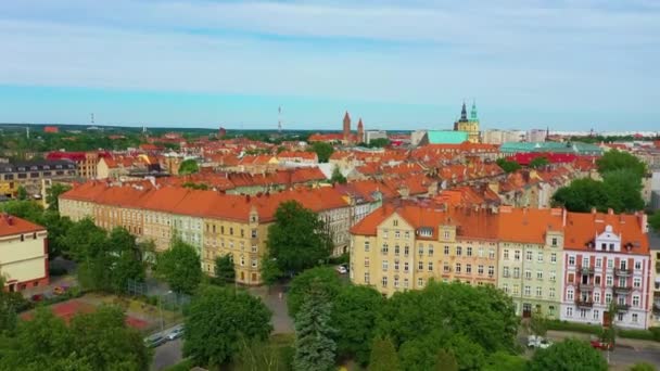 Zwirki Wigury Huizen Legnica Aerial View Polen Hoge Kwaliteit Beeldmateriaal — Stockvideo