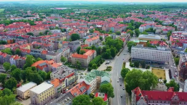 Panorama Casas Legnica Domy Vista Aérea Polônia Imagens Alta Qualidade — Vídeo de Stock