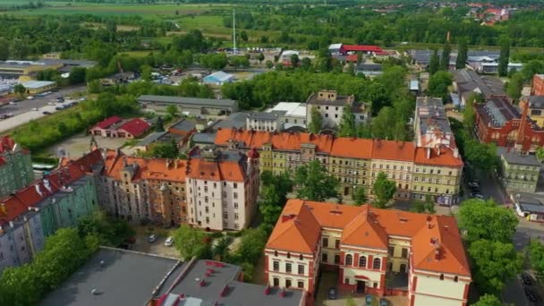 Panorama Konutları Legnica Havacılık Görünümü Polonya Yüksek Kalite Görüntü — Stok video