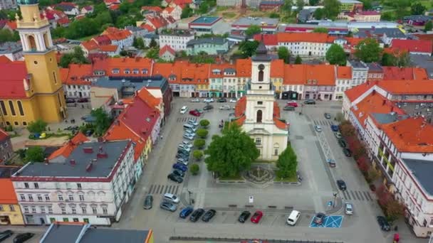 Market Square Swiebodzice Rynek Aerial View Poland High Quality Footage — Stock Video